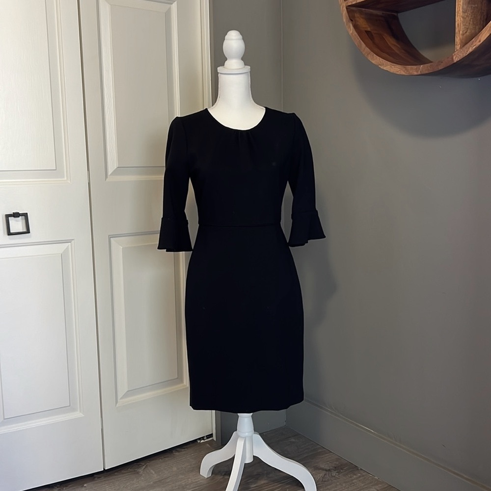 Black Jcrew Dress with Bell Sleeves, size 4